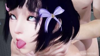 Sexy Asian Girl Fucked Silly until she gets an Ahegao face | 3D Porn