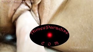 Mature Russian beauty furiously pounds her insatiable pussy to the delight of people! ))