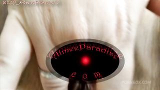 Mature Russian beauty furiously pounds her insatiable pussy to the delight of people! ))