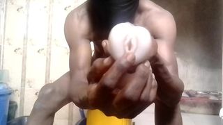 CREAMPIE BANGING TOY VAGINAL IN DOGGYSTYLE MODE