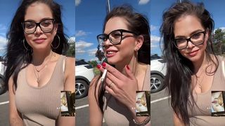 SMOKING OUTSIDE IN MY GLASSES AND JOKING