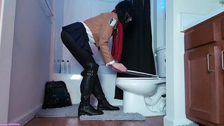 SCHOOL GIRL MIKASA ACKERMAN PEEING [VOYEUR] SAGE ELDRITCH