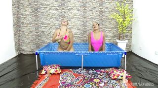 Big Tits Latina Stripped Down For Lesbian Toying