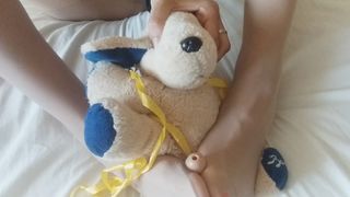 puppet play with my plushie dog