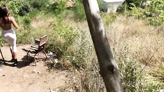 Burning hot ASS to Pussy at mountain with sea sight