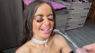 PISS & ANAL TRAINING Barbie Maddy piss in mouth, piss in ass, spit on face, rough face slapping hardcore anal fuck, ATM [WET]