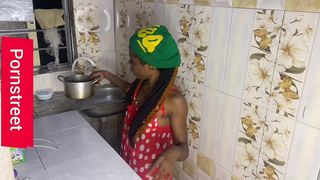 MY BODY NEED SEX AND CAN T WAIT FOR HER TO FINISH COOKING SO I WENT TO MEET HER IN THE KITCHEN