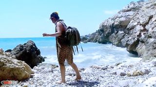 Anal rascality at the beach with the delicious French Julia Gomez