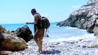 Anal rascality at the beach with the delicious French Julia Gomez