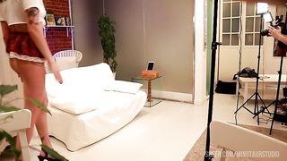 Backstage Student girl Pretty Mary gets fucked in the ass by an adult man