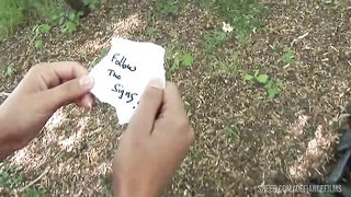 Claudia Rossi Plays Perverted Games With A Masked Man In The Woods