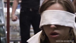 A Blindfolded Tina Gabriel Has A Couple Of Cocks Inside Of Her In This One