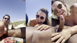 BOQUETE EM PUBLICO NA PRAIA