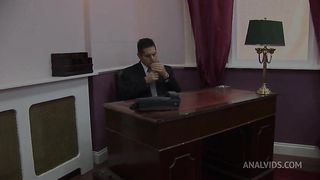 Secretary Takes Dictation From Her Boss Right Up Her Ass