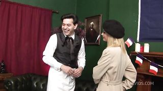 These Blonde French Beauties Leave Their Lingerie On As They Get Fucked