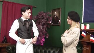 These Blonde French Beauties Leave Their Lingerie On As They Get Fucked