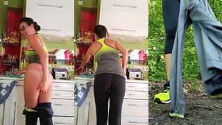 JOGGING WITH BANANA AND EGG INSIDE ME