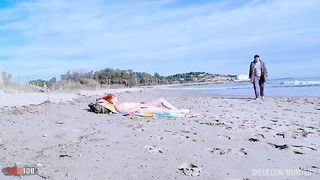 Redhead Anal fucking and squirting at the beach