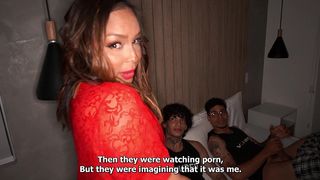 STEPBROTHERS MASTURBATE TOGETHER AND THEIR STEPMOTHER DISCOVERS THEM, NOW WHAT WILL HAPPEN?