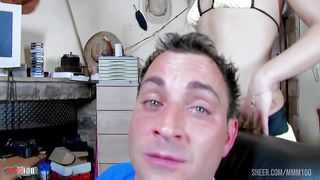 Stunning young French blonde Shana Spirit gets her ass fucked by Jorge in the office