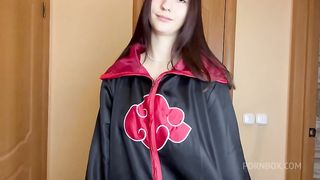 Young wife fucks herself in the toilet and jerks off her young pink pussy, hard blow