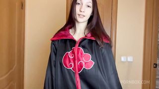 Young wife fucks herself in the toilet and jerks off her young pink pussy, hard blow