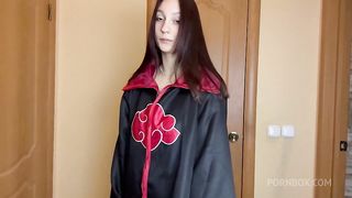 Young wife fucks herself in the toilet and jerks off her young pink pussy, hard blow