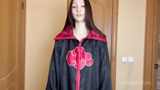 Young wife fucks herself in the toilet and jerks off her young pink pussy, hard blow