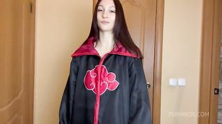 Young wife fucks herself in the toilet and jerks off her young pink pussy, hard blow