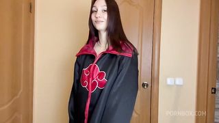 Young wife fucks herself in the toilet and jerks off her young pink pussy, hard blow