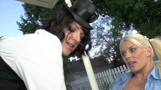 SHE WAS MOANING AS HE SANK HIS COCK INTO HER BALLS-DEEP, HIS SACK SLAPPING AGAINST HER...