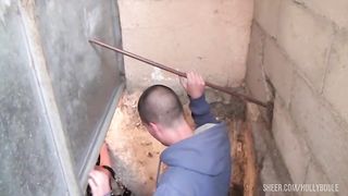 HOLLYBOULE - Florence a bbw does a gang bang with amateurs in a cellar