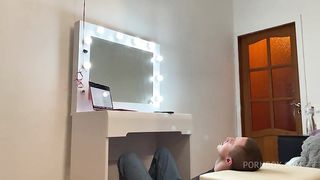 Long Time Facesitting In Spandex On Human Chair Slave With Countdown