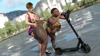 NAIVE VILLAGE GIRL ANAL FUCKED IN EXCHANGE FOR A SCOOTER RIDE - SASSYCOMICS