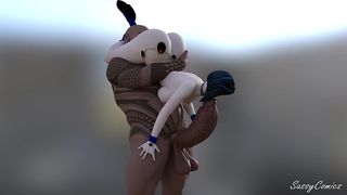 TEENTITANS - RAVIN ANAL FUCKED BY HUGE TATOOED BBC AFRICAN MAN - SASSYCOMICS