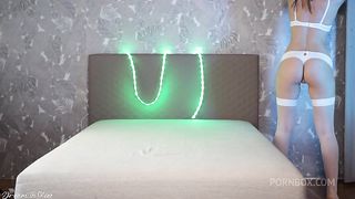 Erotic Adventures of a Sexy White Babe with Two Tails. Passionate Amateur Fuck