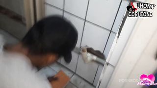 Letting the bricklayer fuck his ass until he cums inside