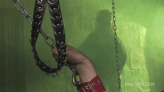 Cindy Behr Puts A Cock Ring On Her Sex Slave And Fucks The Attached Dildo