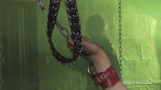 Cindy Behr Puts A Cock Ring On Her Sex Slave And Fucks The Attached Dildo