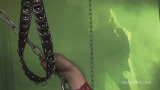 Cindy Behr Puts A Cock Ring On Her Sex Slave And Fucks The Attached Dildo