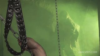 Cindy Behr Puts A Cock Ring On Her Sex Slave And Fucks The Attached Dildo