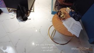 BACKSTAGE -1on1 new skinny Baby Nana - hardcore anal - big gape