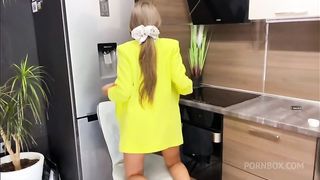 Too Big for my secretary ASS Creampied her broken