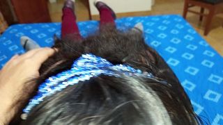 MI MADURA CRISTIANA SE ABURRIO DE IR A LA IGLESIA, SE VINO A CHUPARME LA POLLA