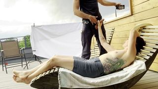 DICKFLASH ROOF ADVENTURE: PART 2 A LITTLE REDHEAD SLUT GIVES ME FAST CUMSHOT ON HER AND WHILE HER BOYFRIEND WAITS