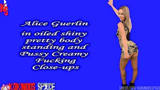 ALICE GUERLIN'S STANDING MASSAGE AND HER CREAMY PUSSY FUCKING AT KOKINOOS SPACE