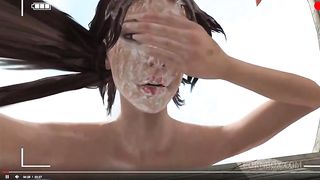 Lara Croft teaches a deep anal view of the intestines from the horse from the inside.