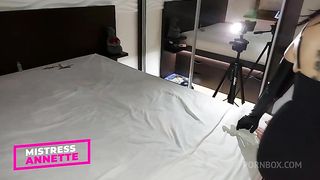 TATTOO MISTRESS FUCKS SUB SLAVE WITH A BIG STRAPON. LOOK AS I STRETCHED YOUR ANAL HOLE.