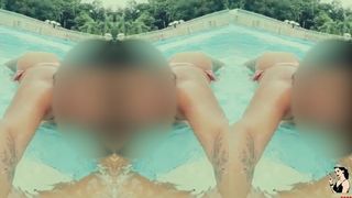 Suellen Santos - Miss beauty award winner was in the pool and got horny