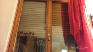 Diaper under tight black panties 4K